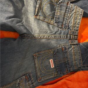 Women’s Cargo Bootcut Blue Jeans